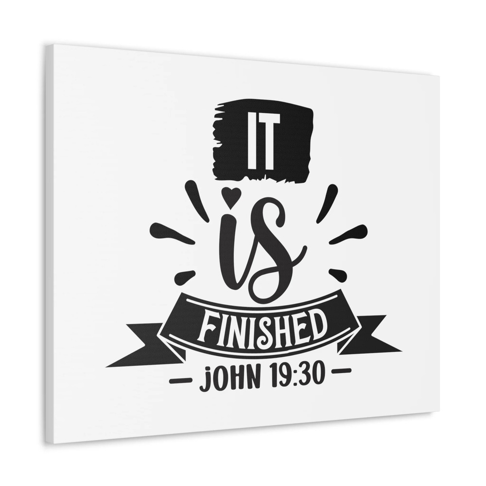 Scripture Walls John 19:30 It Is Finished Bible Verse Canvas Christian Wall Art